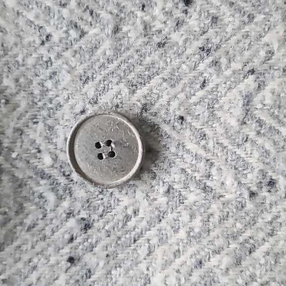 Tweed gray & cream vintage wool blend trench coat. Freddi Gail made in U… - Picture 4 of 14